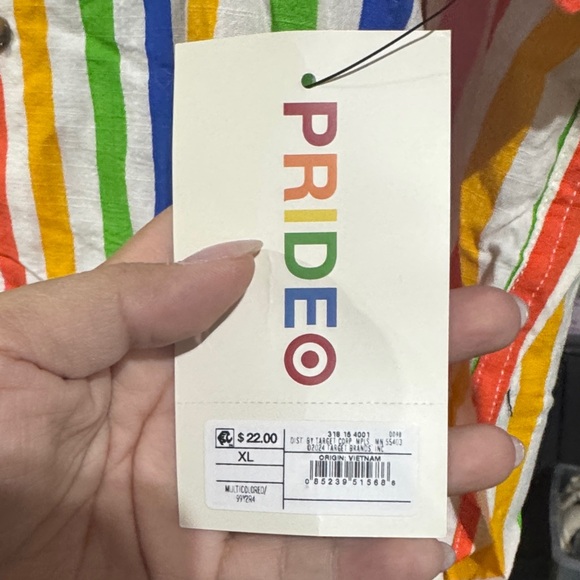 Colorful Striped Men's Button Down Shirt - Picture 3 of 4